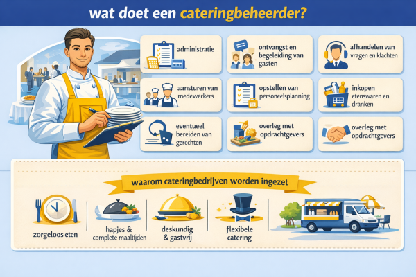 Alles over het beroep cateringbeheerder Wat doet een cateringbeheerder